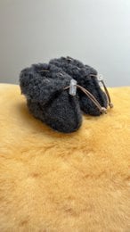 Wollen babyslofjes  grijs